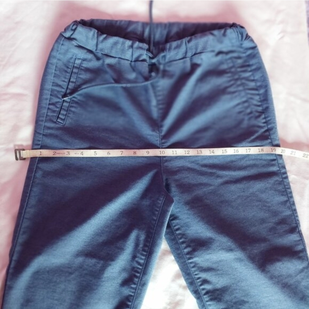 SMALL Forme Blue Draw String Crop Capri Pants - CES - Picture 12 of 12